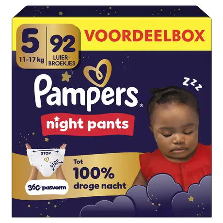 Pampers Baby Dry Night Pants Voordeelbox Luierbroekjes Maat 5 11-17 kg 92 stuks