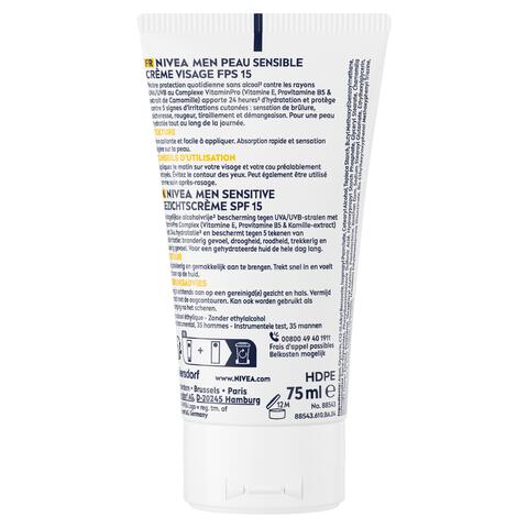 NIVEA MEN Sensitive Gezichtscrème SPF 15 75 ML