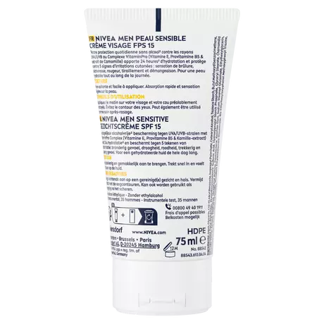 NIVEA MEN Sensitive Gezichtscrème SPF 15 75 ML