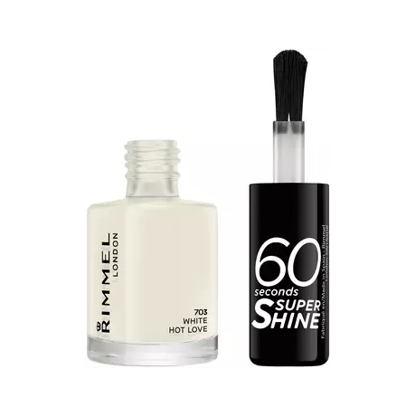 Rimmel London 60 Seconds SuperShine Nagellak 703 White Hot Love 8 ML