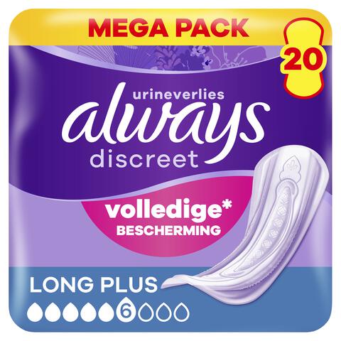 Always Inlegkruisjes Discreet Long Plus Mega Pack 20 stuks