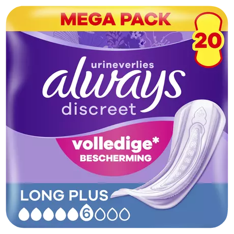 Always Inlegkruisjes Discreet Long Plus Mega Pack 20 stuks