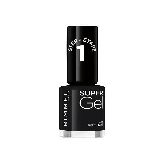 Rimmel London Super Gel Nailpolish 070 Blackest Black