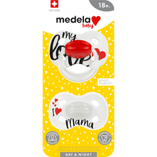 Medela Baby Fopspeen Day&Night 18+ Signature Love/Mama Duo
