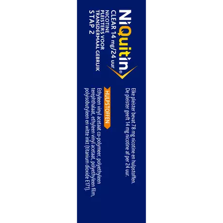 NiQuitin Clear Nicotine Pleisters Stoppen met roken 14 mg