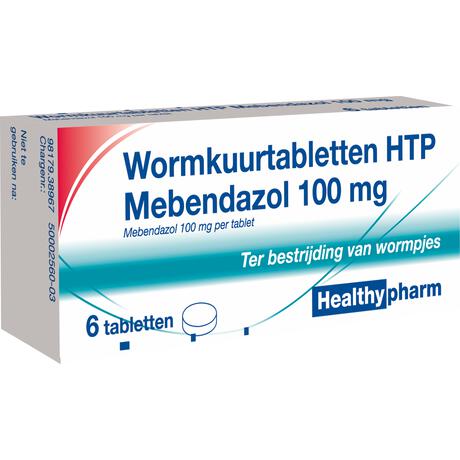 Healthypharm Wormkuurtablet Mebendazol 100mg 6 stuks