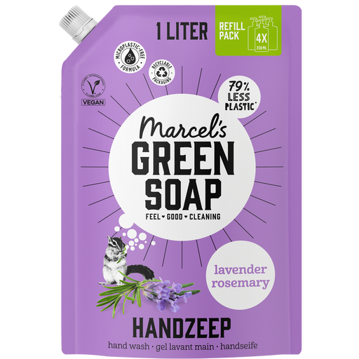Marcel's Green Soap Handzeep Lavendel & Rozemarijn Navulling 1000ml