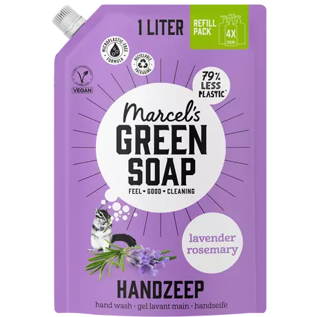 Marcel's Green Soap Handzeep Lavendel & Rozemarijn Navulling 1000 ML
