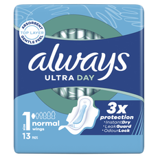Always Ultra Maandverband Normal Met Vleugels 13 stuks