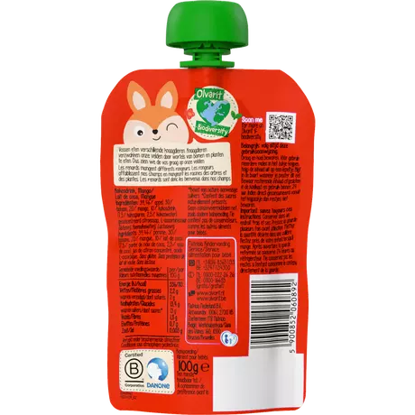 Olvarit Knijpfruit Kokosmelk Mango 12+ Maanden 100 gram