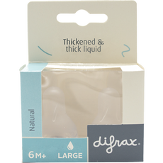 Difrax Flessenspeen Natural Large 6+ Maanden 2 stuks