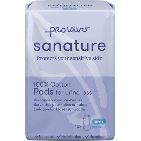 Sanature Pro Vivo 100% Katoenen Incontinentieverband Normaal 12 stuks