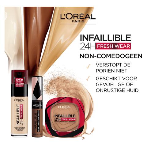 L'Oréal Paris Infaillible 24H Fresh Wear Foundation in a Powder 120 Vanille
