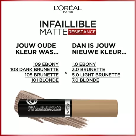 L'Oréal Paris Infaillible Brow Mascara 5.0 Light Brunette