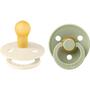 Bibs Fopspeen Two Pack Natuurlijk Rubber Ivory/Sage Maat 1
