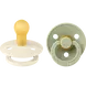 BIBS Colour Fopspeen Rond Latex Maat 1 Sage/Vanilla 2 stuks
