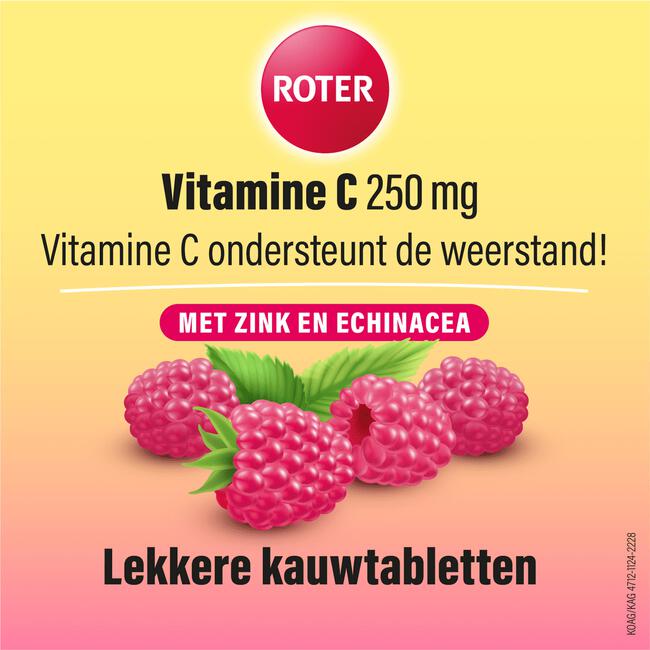Roter Vitamine C Forte Weerstand Framboos 75 tabletten