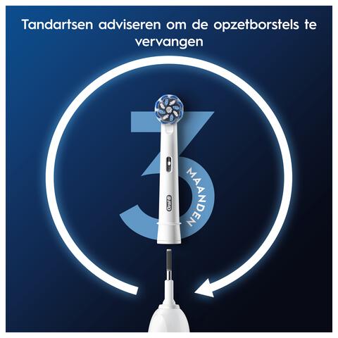 Oral-B Sensitive Clean Opzetborstels Wit 4 Stuks