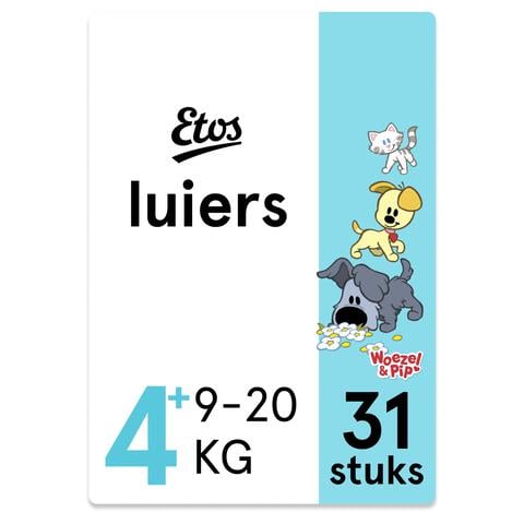 Etos Woezel & Pip Luiers Maat 4+ Maxi+ 31