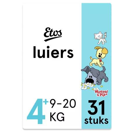 Etos Woezel & Pip Luiers Maat 4+ Maxi+ 31