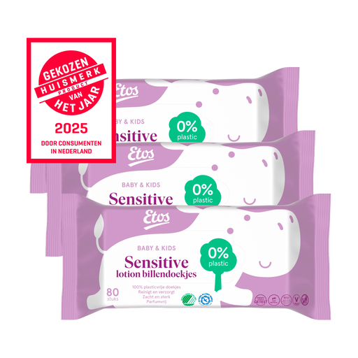 Etos Baby & Kids Sensitive Lotion Billendoekjes 3x80 stuks