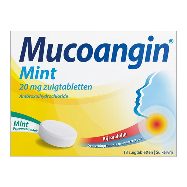 Mucoangin Ambroxol Mint 20mg Zuigabletten 18 Zuigtabletten