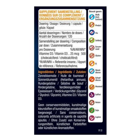 Lucovitaal Vitamine D3 25 mcg 120 Capsules