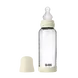 BIBS Babyfles Glas Medium Flow Silicone Ivory incl. opvouwbaar trechtertje 240 ML