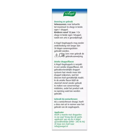 A.Vogel Oogdruppels bij Droge, Branderige of Vermoeide Ogen Druppels 10 ML