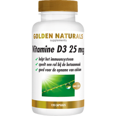 Golden Naturals Vitamine D3 25 mcg Softgel Capsules 120 stuks