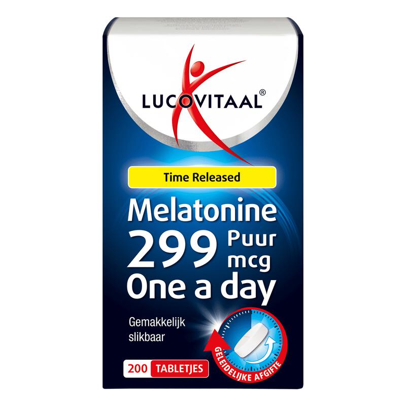 Lucovitaal Melatonine 299 MCG Time Released 200 stuks