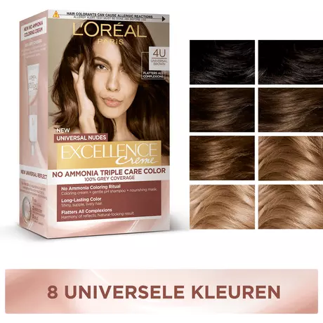 L'Oréal Paris Excellence Universal Nudes Permanente Haarverf 7U Middenblond