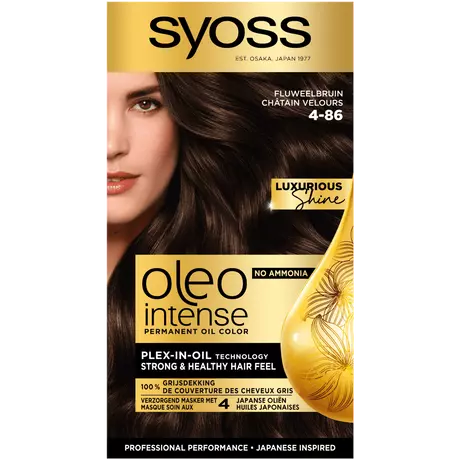 Syoss Oleo Intense Permanente Haarkleuring 4-86 Fluweelbruin/Châtain Velours 115 ML