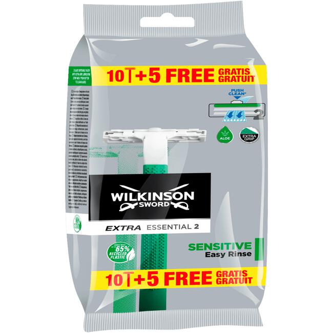 Wilkinson Sword Extra 2 Sensitive Wegwerpmesjes 10+5 gratis