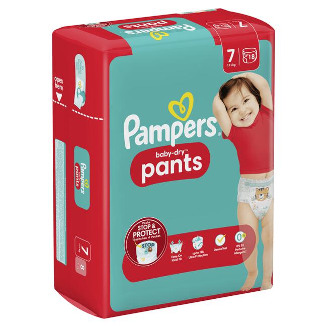Pampers Baby-Dry Pants Luierbroekjes Maat 7 17+ KG 18 Stuks