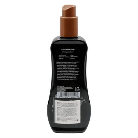 Australian Gold Tan & Protect Instant Bronzer Zonnebrand Spray Gel SPF30 237 ML