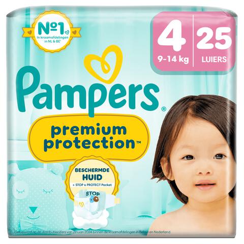 Pampers Premium Protection Luiers Maat 4 9-14 KG 25 Stuks