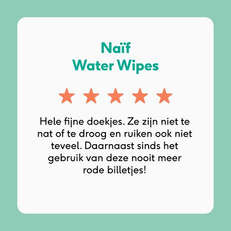 Naïf Plasticvrije Water Billendoekjes 3x54 stuks