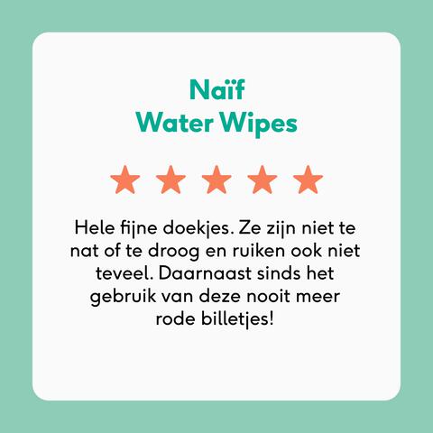 Naïf Plasticvrije Water Billendoekjes 3x54 stuks