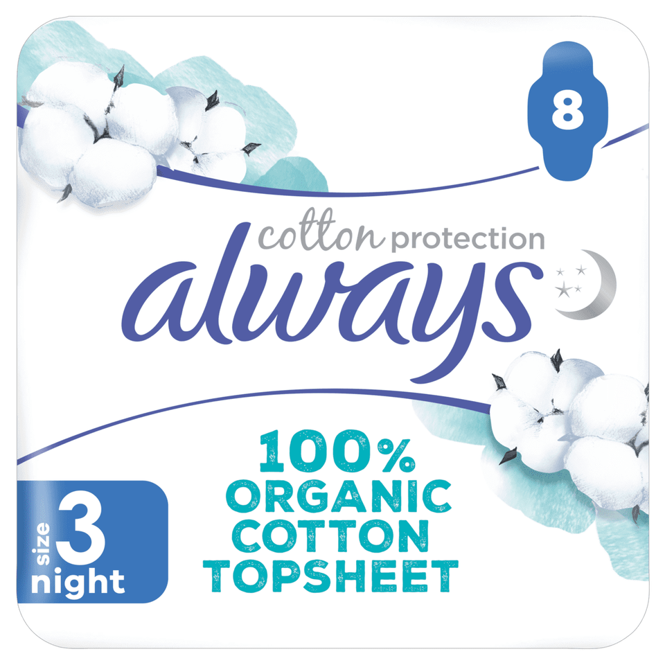 Always Maandverband Cotton Protection Night 8 - 8 stuks