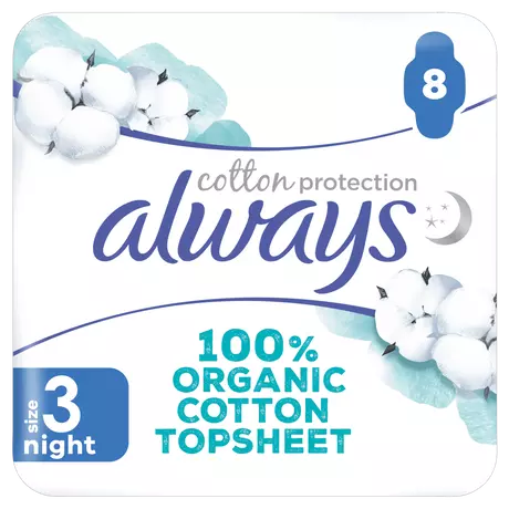 Always Maandverband Cotton Protection Night 8 stuks