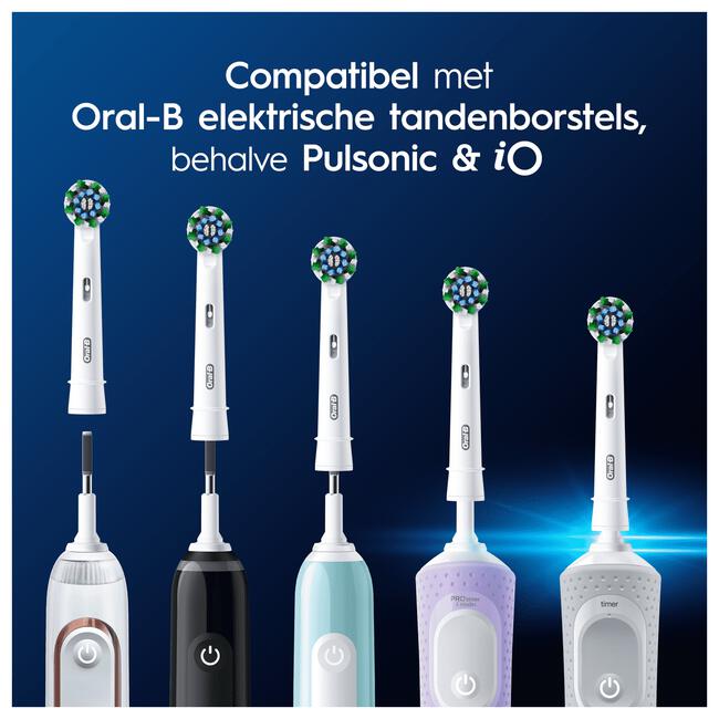 Oral-B Cross Action Opzetborstels Wit - 8 Stuks