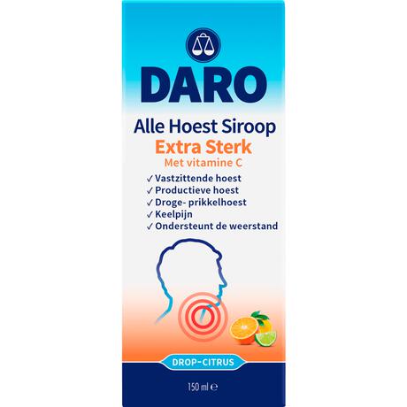 Daro Alle Hoest Siroop Extra Sterk Met Vitamine C 150 ML