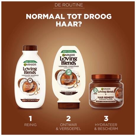 Garnier Loving Blends Kokosmelk & Macadamia Hair Remedy Haarmasker 340 ML