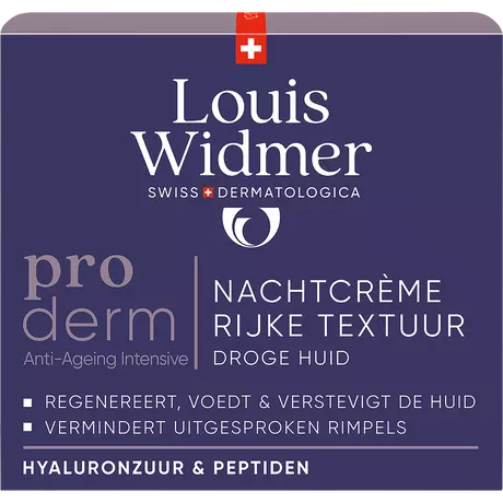 Louis Widmer Proderm Nachtcrème Rijke Textuur Licht Geparfumeerd 50 ML