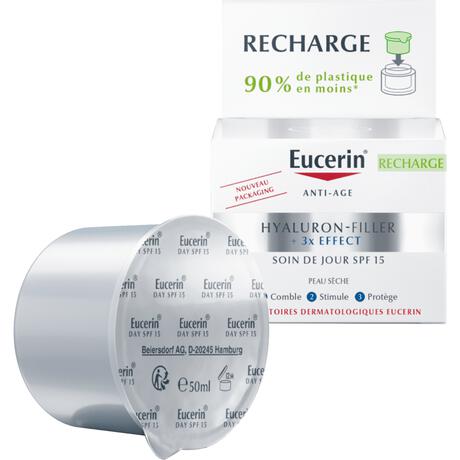 Eucerin Hyaluron-Filler + 3x EFFECT Dagcrème SPF15 Navulling 50 ML