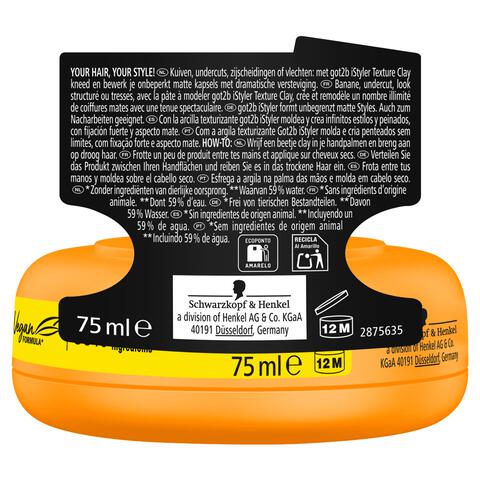 Schwarzkopf Got2b iStyler Texture Clay 75 ML