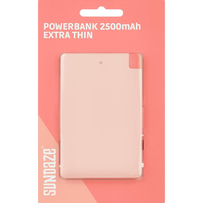 Sundaze Powerbank Extra Thin 2500 mAh Pink