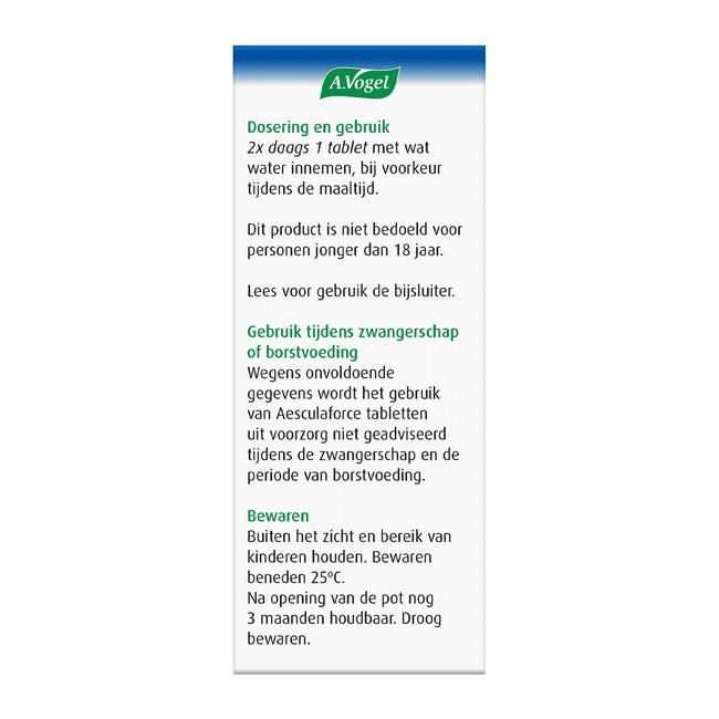 A.Vogel Aesculaforce bij Spataderen & Zware Benen Tabletten 30 stuks