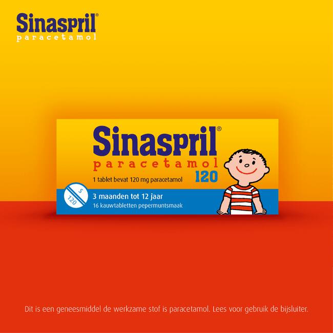 Sinaspril Paracetamol 120 mg 16 kauwtabletten